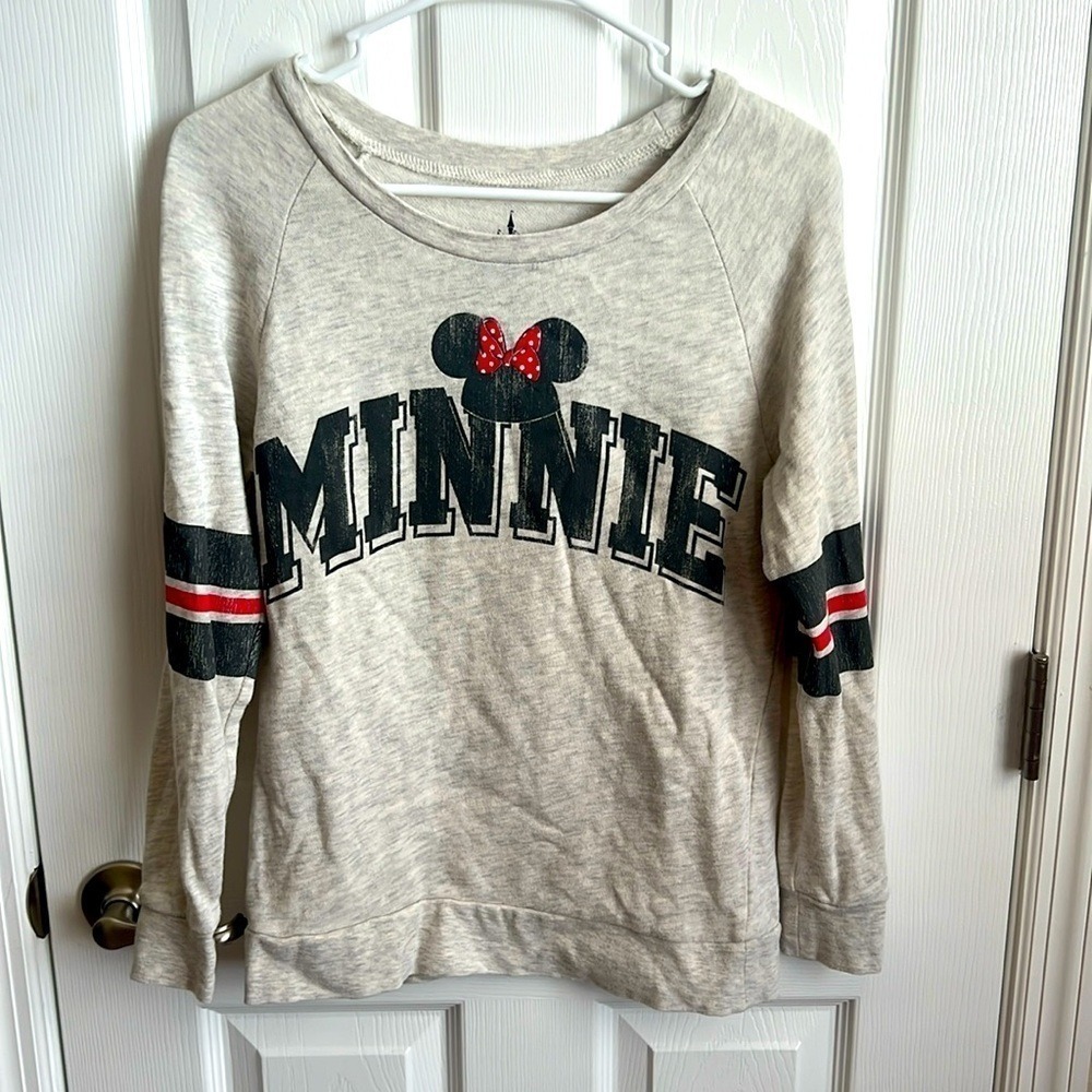 Disney Parks Minnie Mouse Sweatshirt Pullover‎ Graphic Top XS